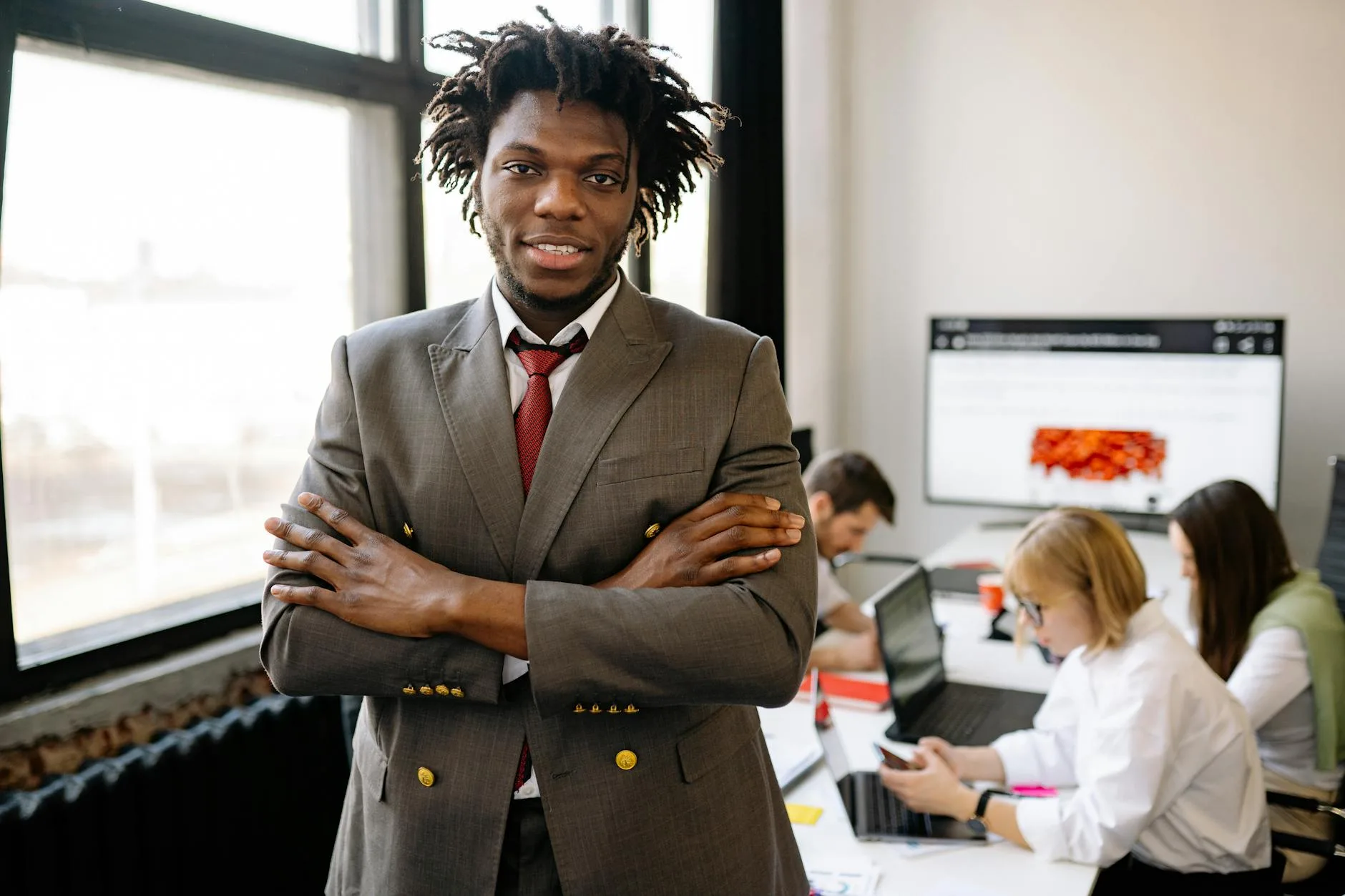 IT support student troubleshooting hardware in a lab