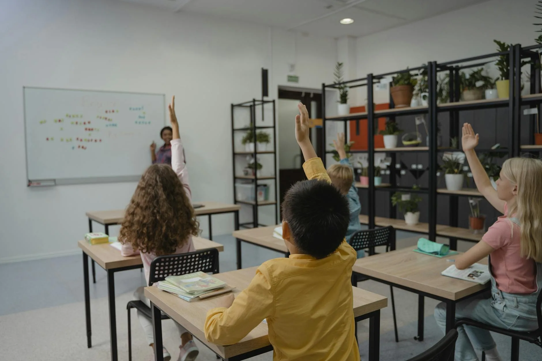Students in workforce training classroom