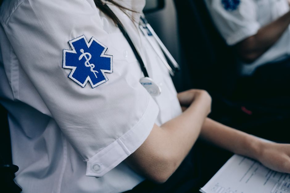 Medical assistant student in clinical training